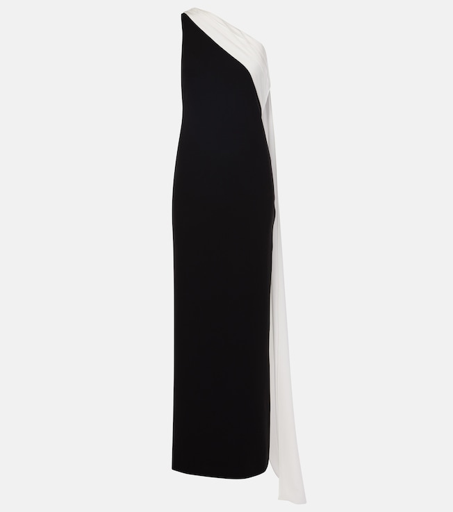 Scarf-detail one-shoulder gown | Roland Mouret