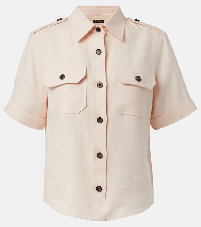 Annalisa linen and wool blouse | Loro Piana