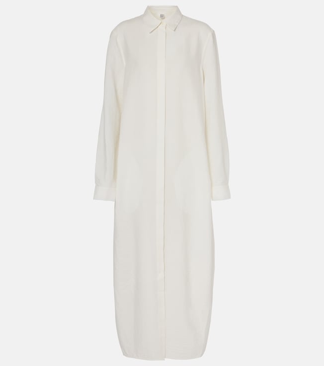 Silk-blend shirt dress | Toteme