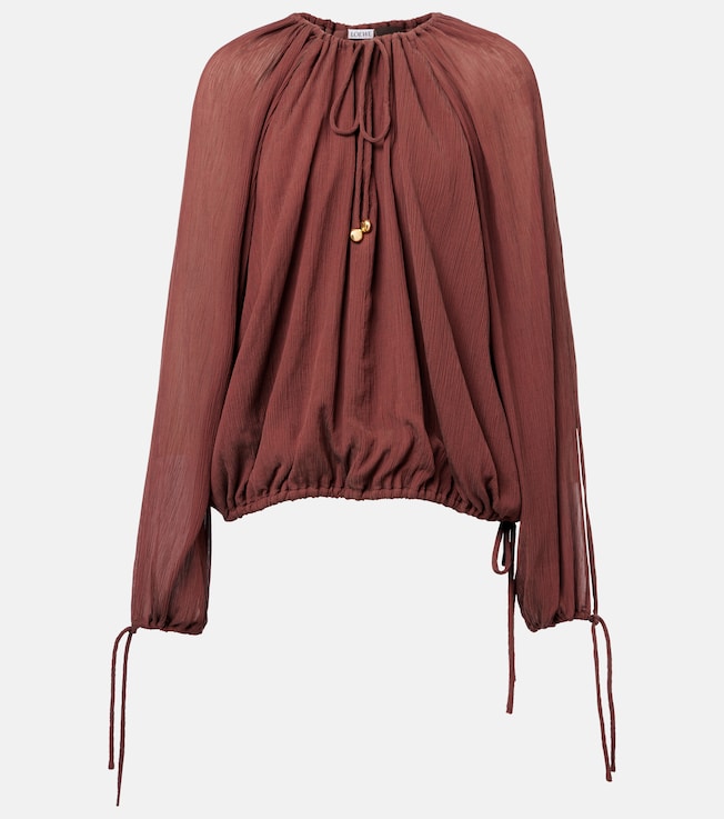 Paula's Ibiza cotton and silk blouse | Loewe