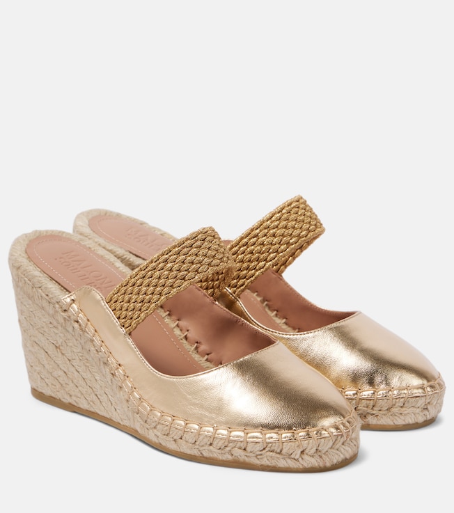 Siena 70 leather espadrille wedges | Malone Souliers