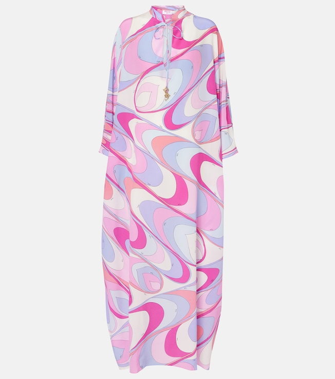 Printed silk crêpe de chine kaftan | Pucci