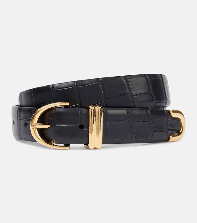 Bambi croc-effect leather belt | Khaite