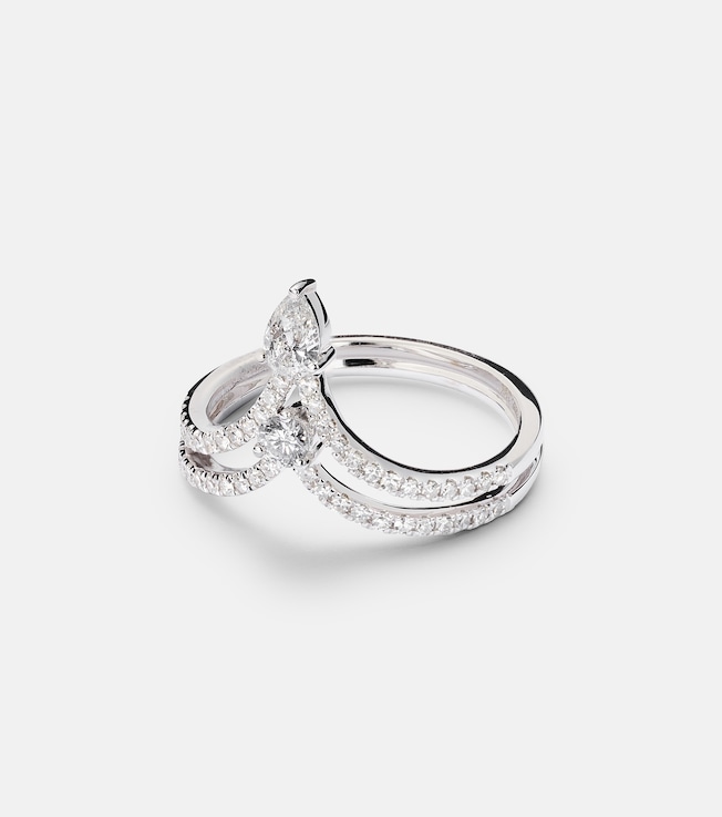 18kt white gold ring with diamonds  | Shay Jewelry