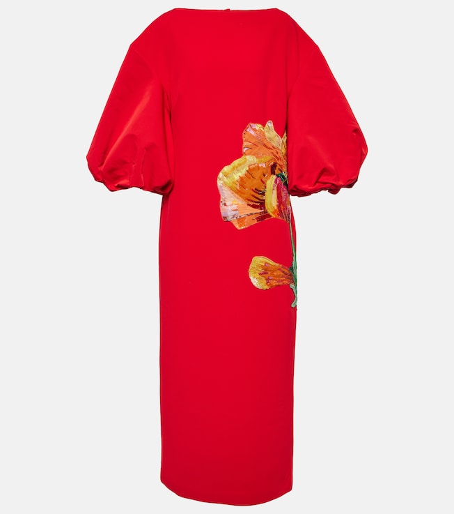 Amira embroidered floral midi dress | Safiyaa