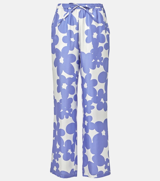 Floral silk wide-leg pants | Marni