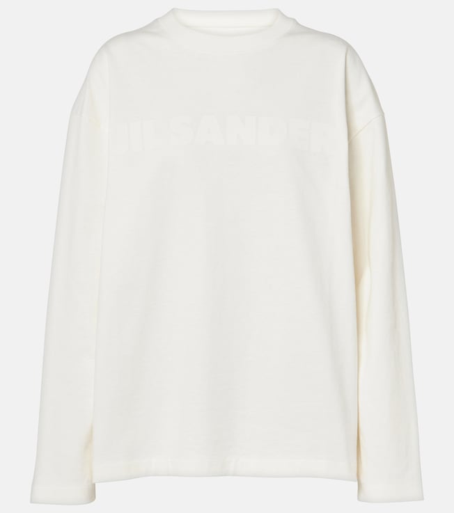 Logo cotton jersey sweatshirt | Jil Sander