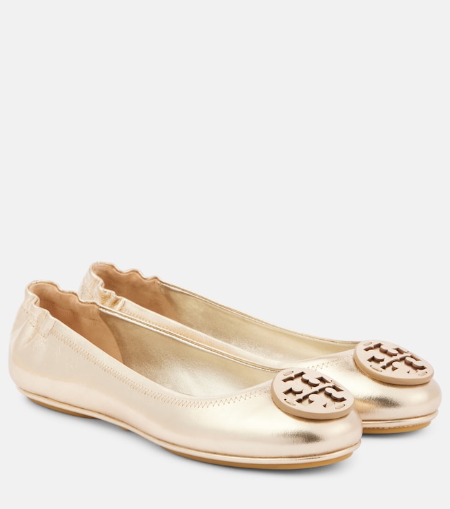 Minnie metallic leather ballet flats  | Tory Burch