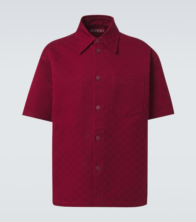 GG cotton jacquard oversized shirt | Gucci