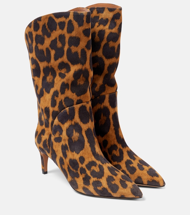 Gaia 60 leopard-print suede boots | Paris Texas