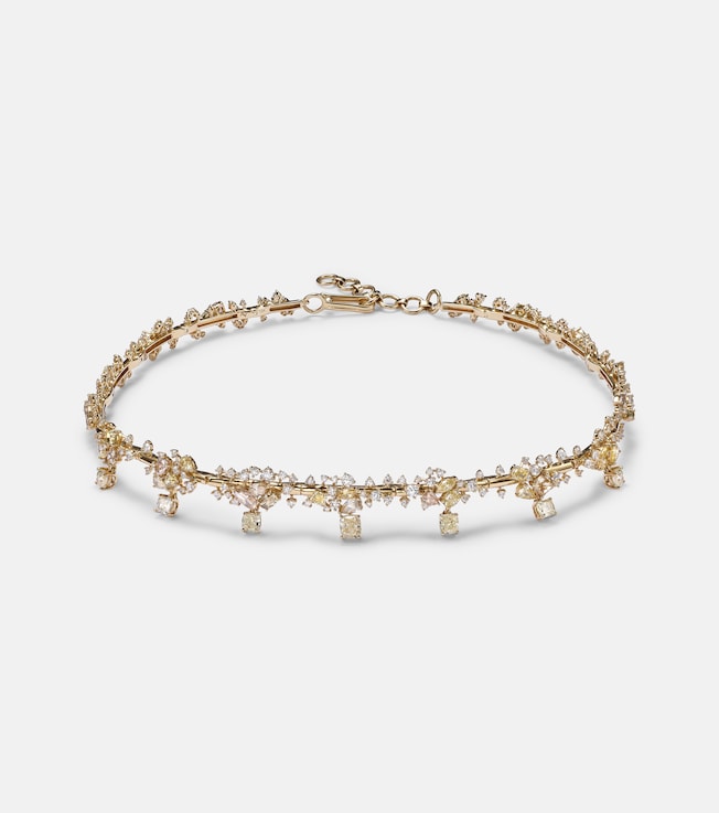 18kt gold choker with diamonds | Ananya