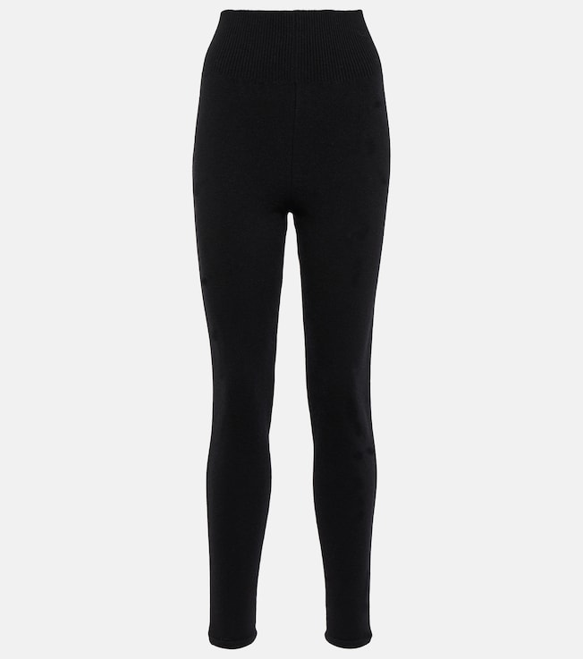 High-rise cashmere leggings | Alaïa