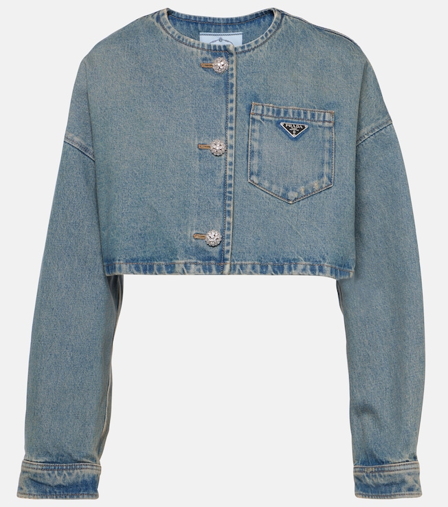 Cropped denim jacket | Prada