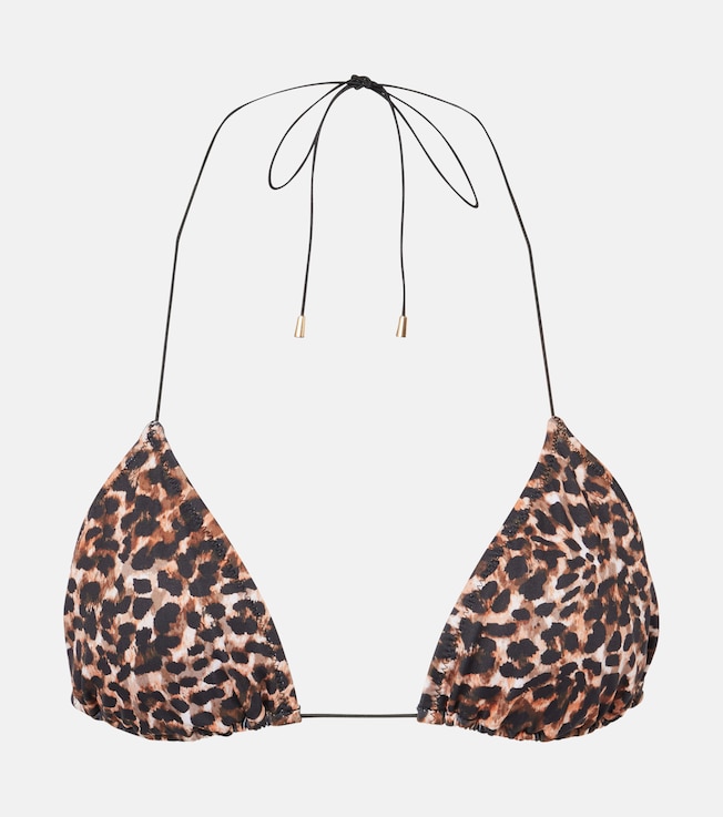 Liv leopard-print bikini top | Bananhot
