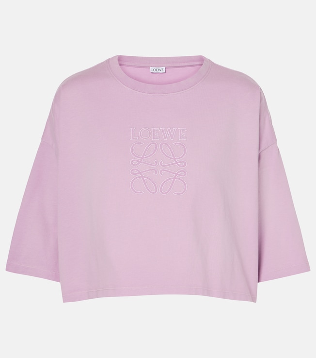Cropped cotton jersey T-shirt | Loewe