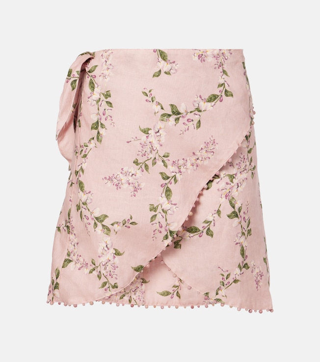 Agustina Wisteria floral linen beach cover-up | Agua by Agua Bendita