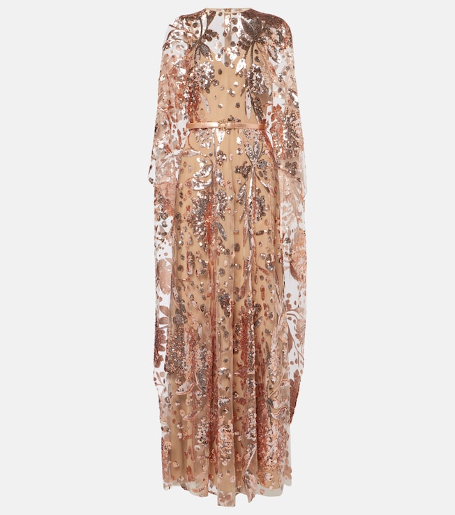 Sequined embroidered tulle gown | Elie Saab