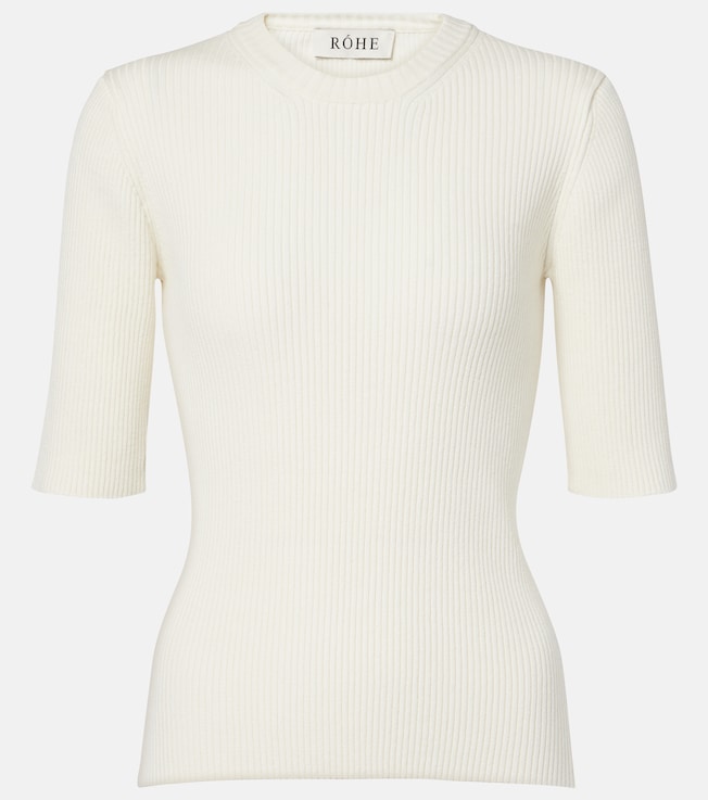 Ribbed-knit cotton-blend top | Róhe
