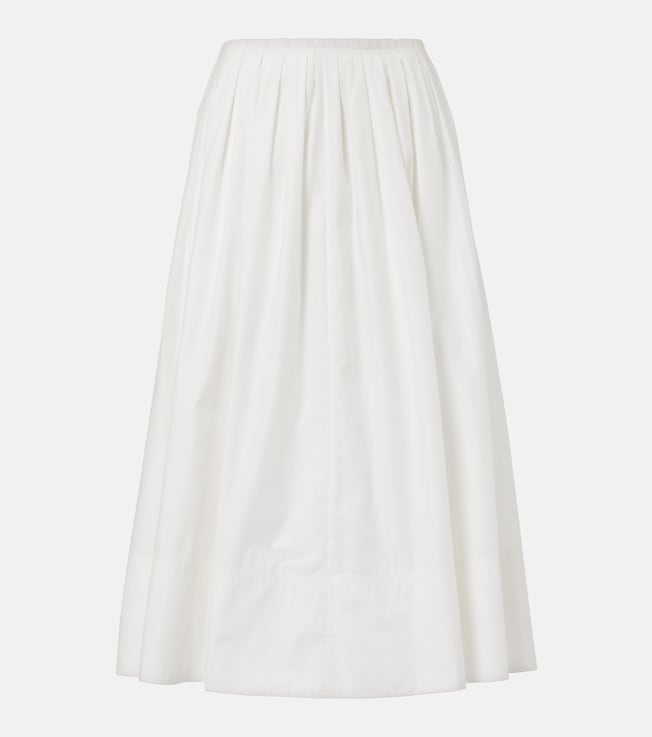 White Label Austin gathered cotton midi skirt | Proenza Schouler