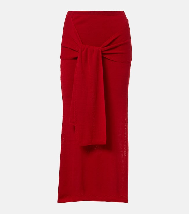 Phelan gathered linen-blend midi skirt | Proenza Schouler