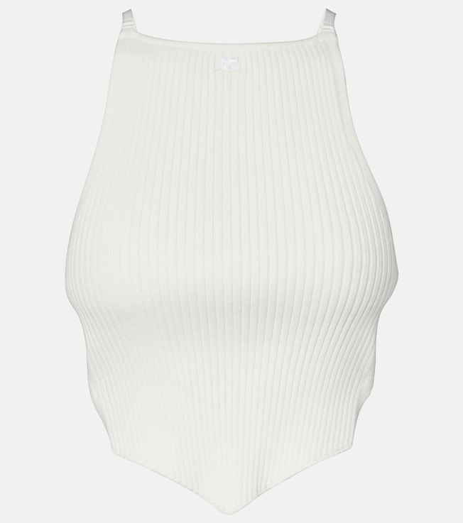 Ribbed-knit cutout tank top | Courrèges