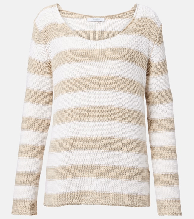 Palazzi striped linen and cotton sweater | Max Mara