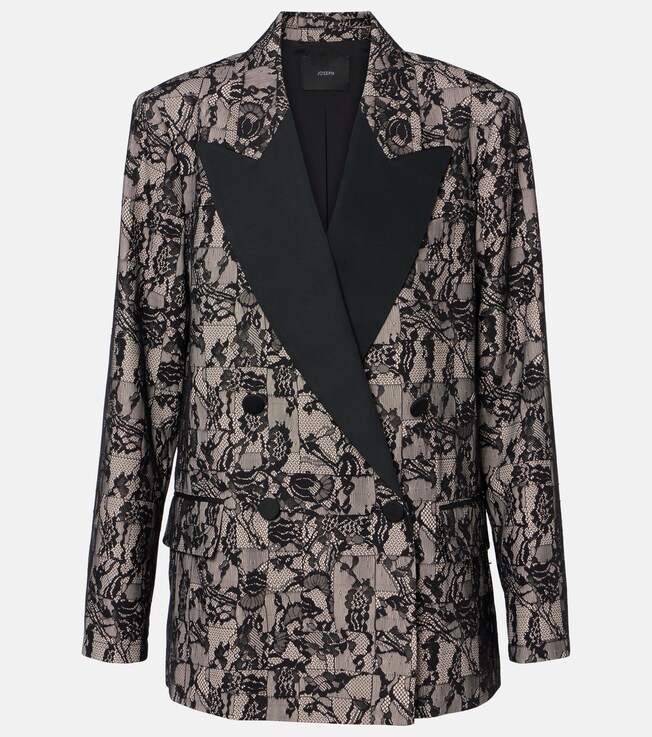Jaden patchwork lace-trimmed blazer | Joseph