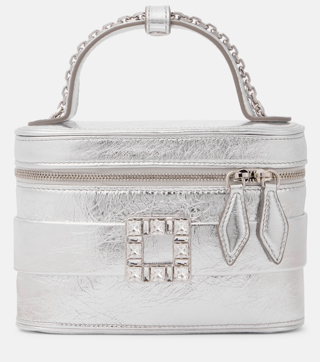 Très Vivier metallic leather vanity bag | Roger Vivier
