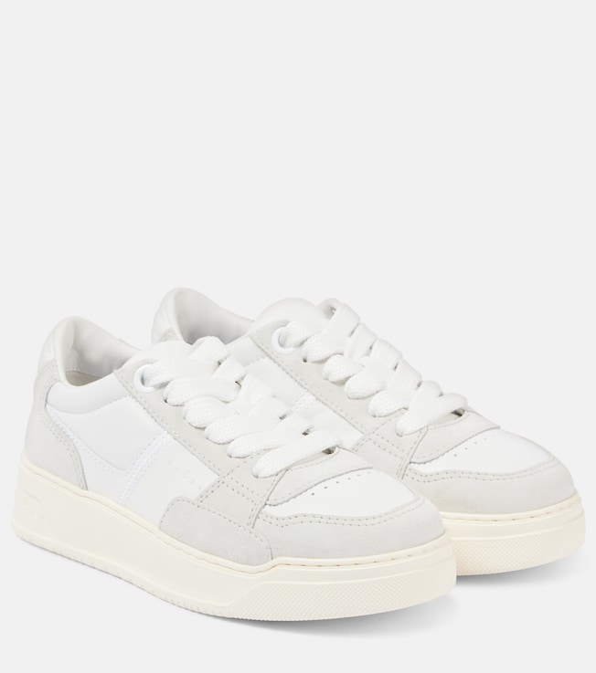 H667 suede-trimmed leather sneakers | Hogan