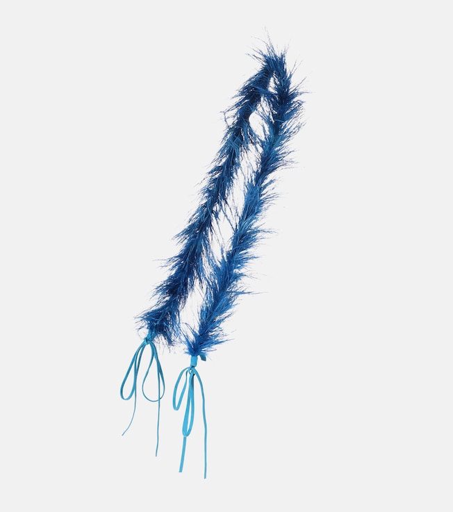 Feather-trimmed shoulder strap | Prada