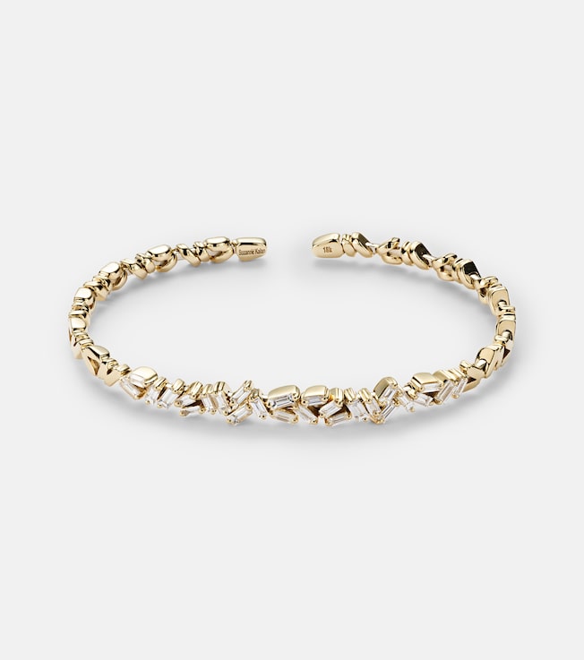 Fireworks 18kt gold and diamond bangle | Suzanne Kalan