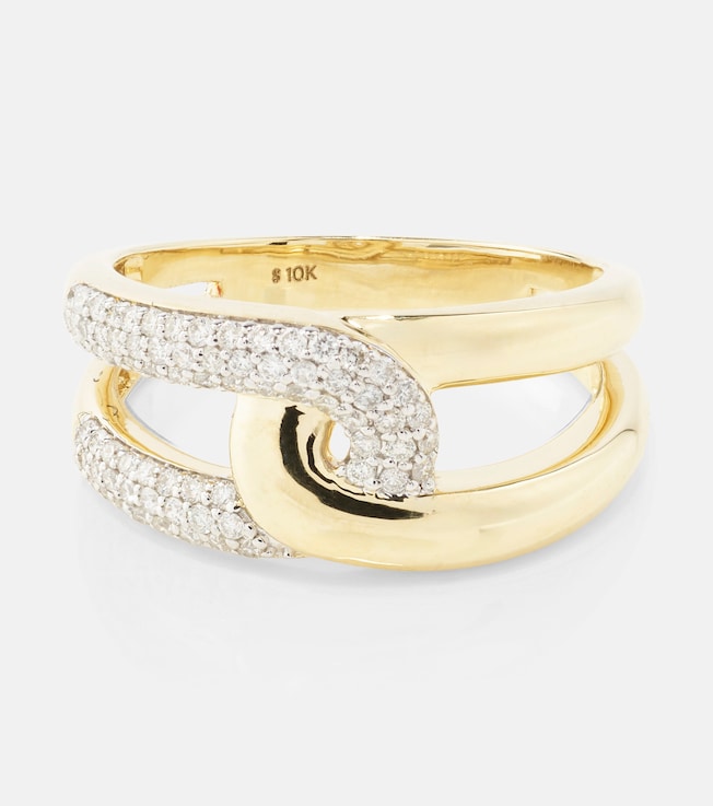 10kt gold ring with diamonds | Stone and Strand