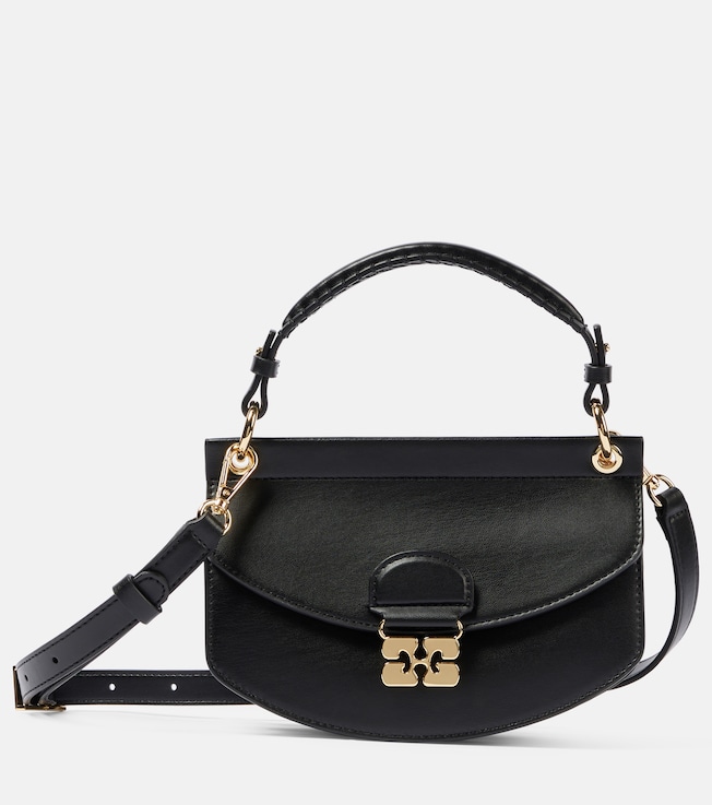 Apo-G Mini leather crossbody bag | Ganni