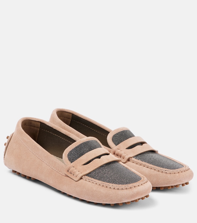 Monili suede driving shoes | Brunello Cucinelli