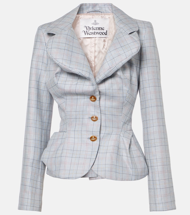 Drunken tartan wool and linen blazer | Vivienne Westwood