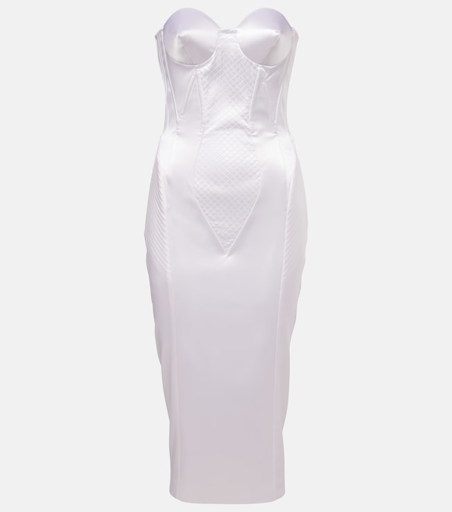 Strapless satin corset dress | Dolce&Gabbana