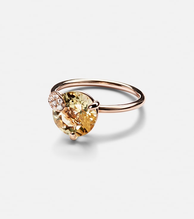 Peekaboo 18kt rose gold ring with beryl and diamonds | Bucherer Fine Jewellery