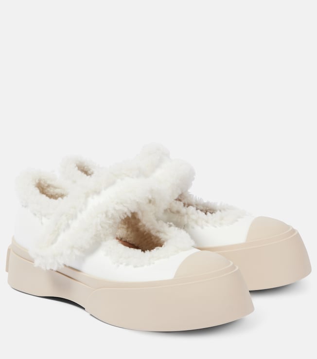Pablo shearling-lined leather sneakers | Marni