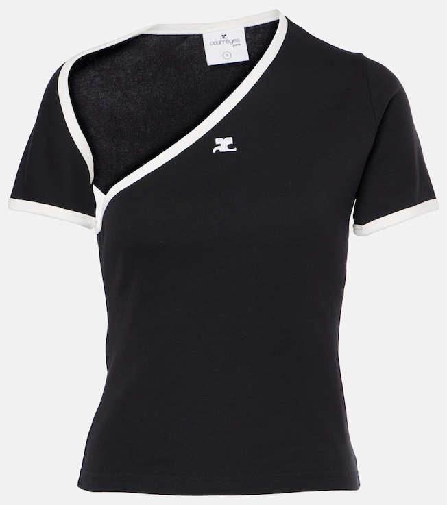 Asymmetric cotton T-shirt | Courrèges