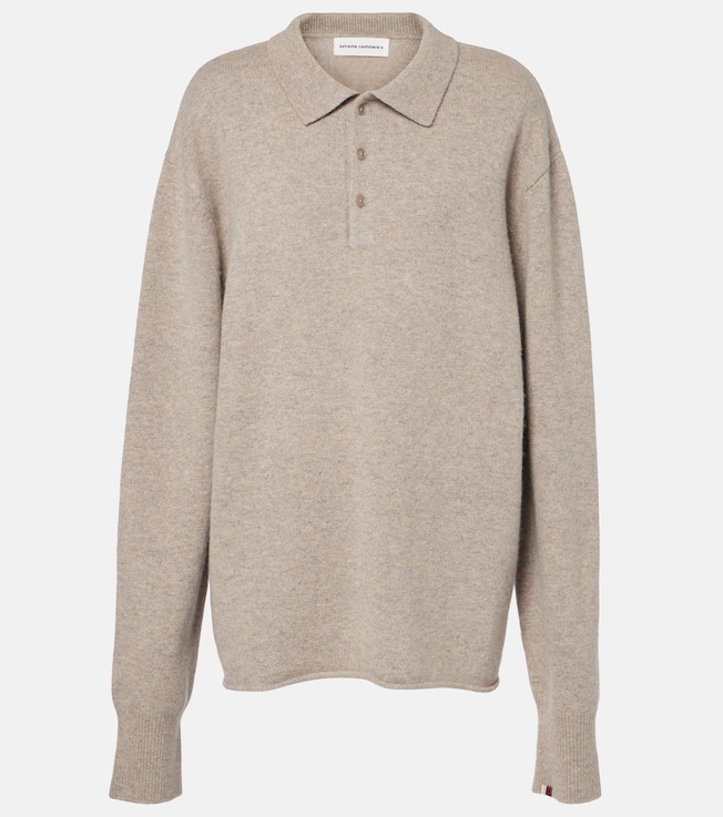 N°357 Marylebone cashmere-blend polo sweater | Extreme Cashmere