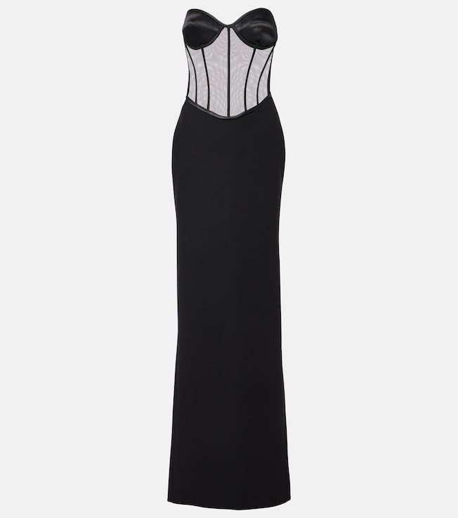 Tara mesh-trimmed corset gown | The New Arrivals Ilkyaz Ozel