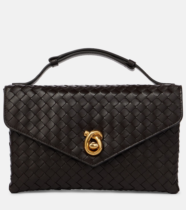 Knot Lock Intrecciato leather crossbody bag | Bottega Veneta