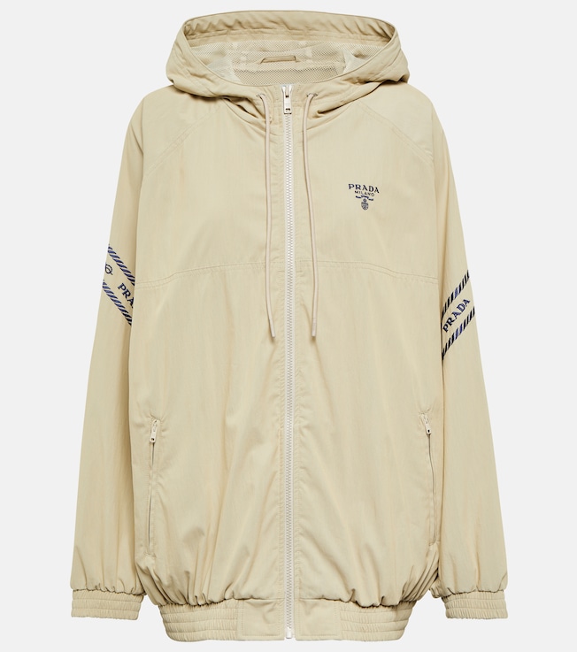 Embroidered cotton-blend jacket | Prada