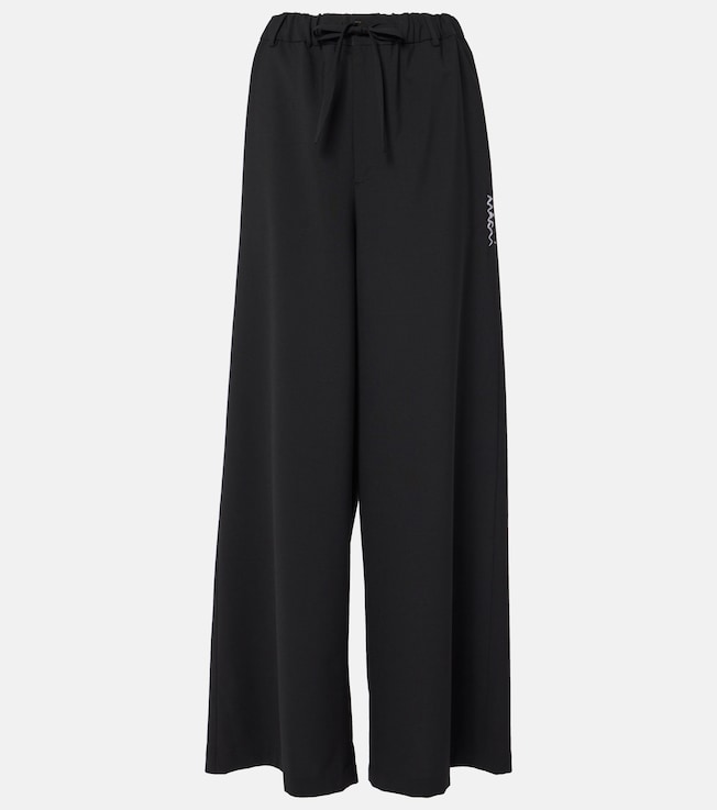 High-rise gingham wide-leg pants | Marni