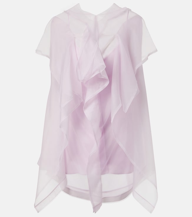 Santana ruffled silk organza top | Khaite