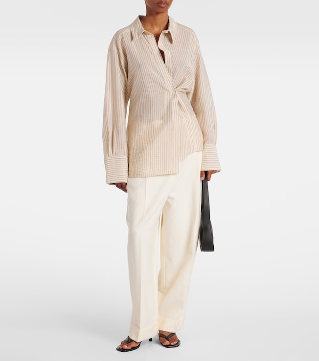 Asymmetric striped shirt  | Róhe
