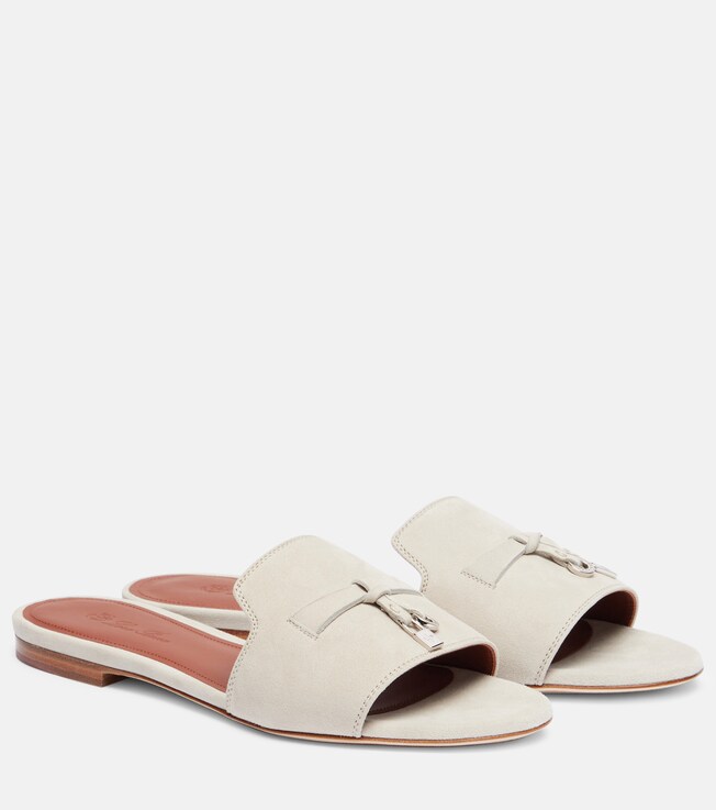 Summer Charms suede slides | Loro Piana