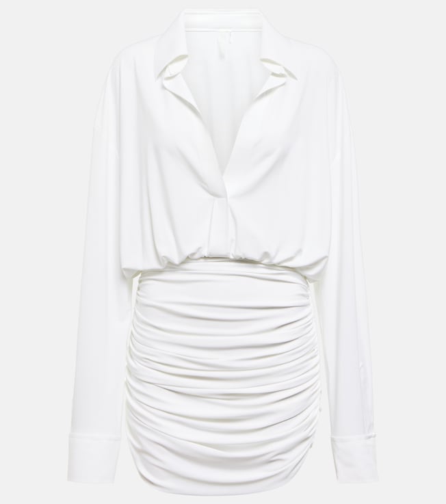 Ruched shirt dress | Norma Kamali