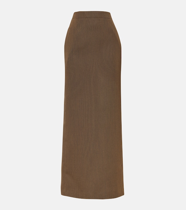 Wool twill maxi skirt | Bottega Veneta