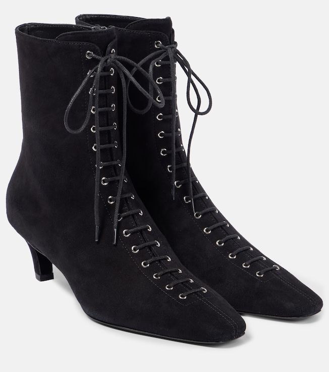 Suede lace-up ankle boots | Toteme